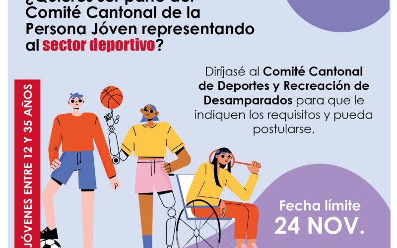Representante Juvenil del Comité Cantonal de Deportes y Recreación 