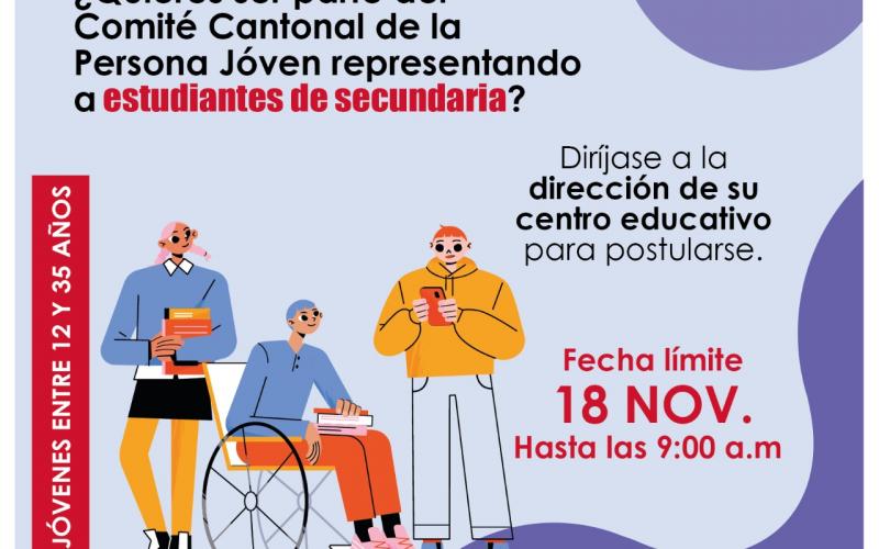 Representante Estudiante de Secundaria para el CCPJ