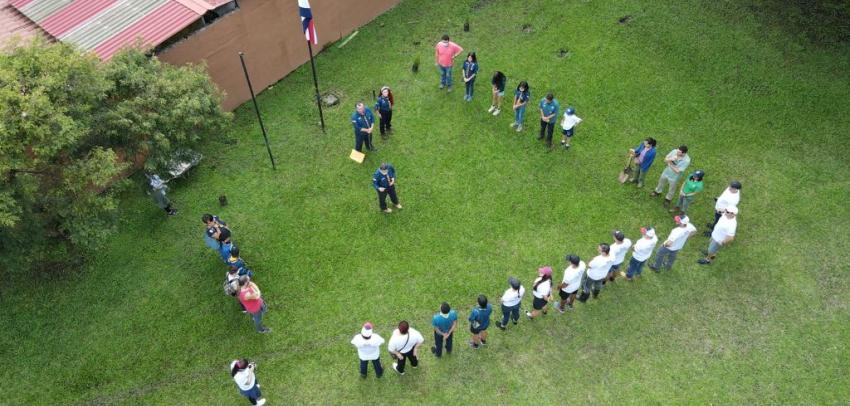 Fotografía 160 árboles sembrados San Antonio y Colegio Técnico Profesional José María Zeledón Brenes